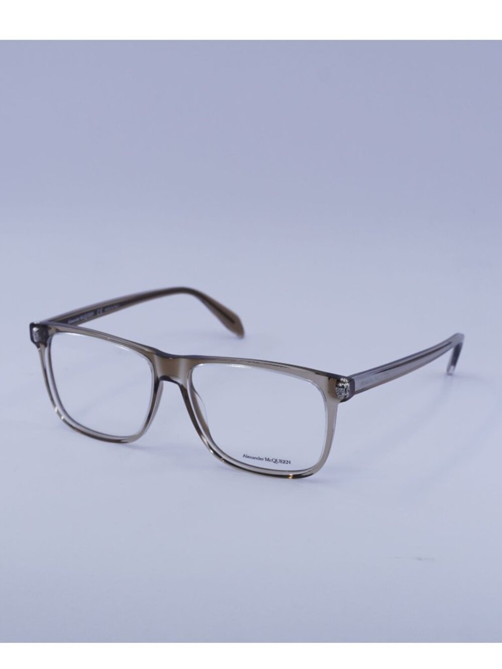 Alexander McQueen AM0247O 002 Eyeglasses Transparent Brown 56mm